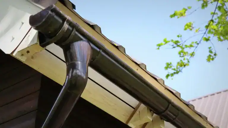 Gutter replacement service by Home Team Construction in St. James, NY, ensuring durable and efficien.