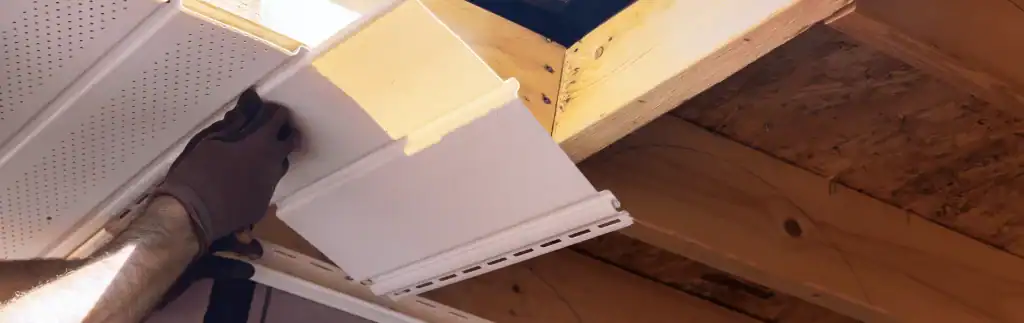 Soffit and fascia repair by Home Team Construction in Long Island. Expert craftsmanship for durable,.